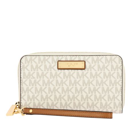 michael kors white patent wallet